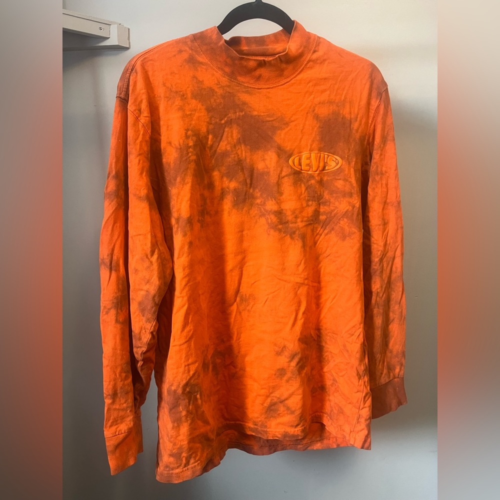 Levi’s oversize orange tie dye long sleeve